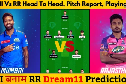 RR vs MI Dream11 Prediction in Hindi 12th Match Fantasy Cricket Pitch Report