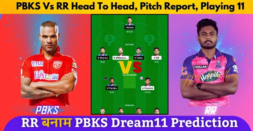 RR vs PBKS Dream11 Team Prediction Today Match Fantasy Cricket Tips Playing XI Pitch Report Today Dream11 Team Captain And Vice Captain