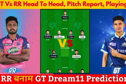 sawai mansingh stadium pitch report hindi rr vs gt dream11 prediction today match
